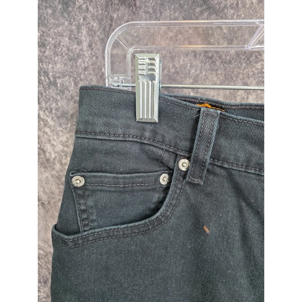 Levis 550 Jeans Womens 30 / 12 Black Relaxed Boot Cut Stretch Mid Rise Dark Wash